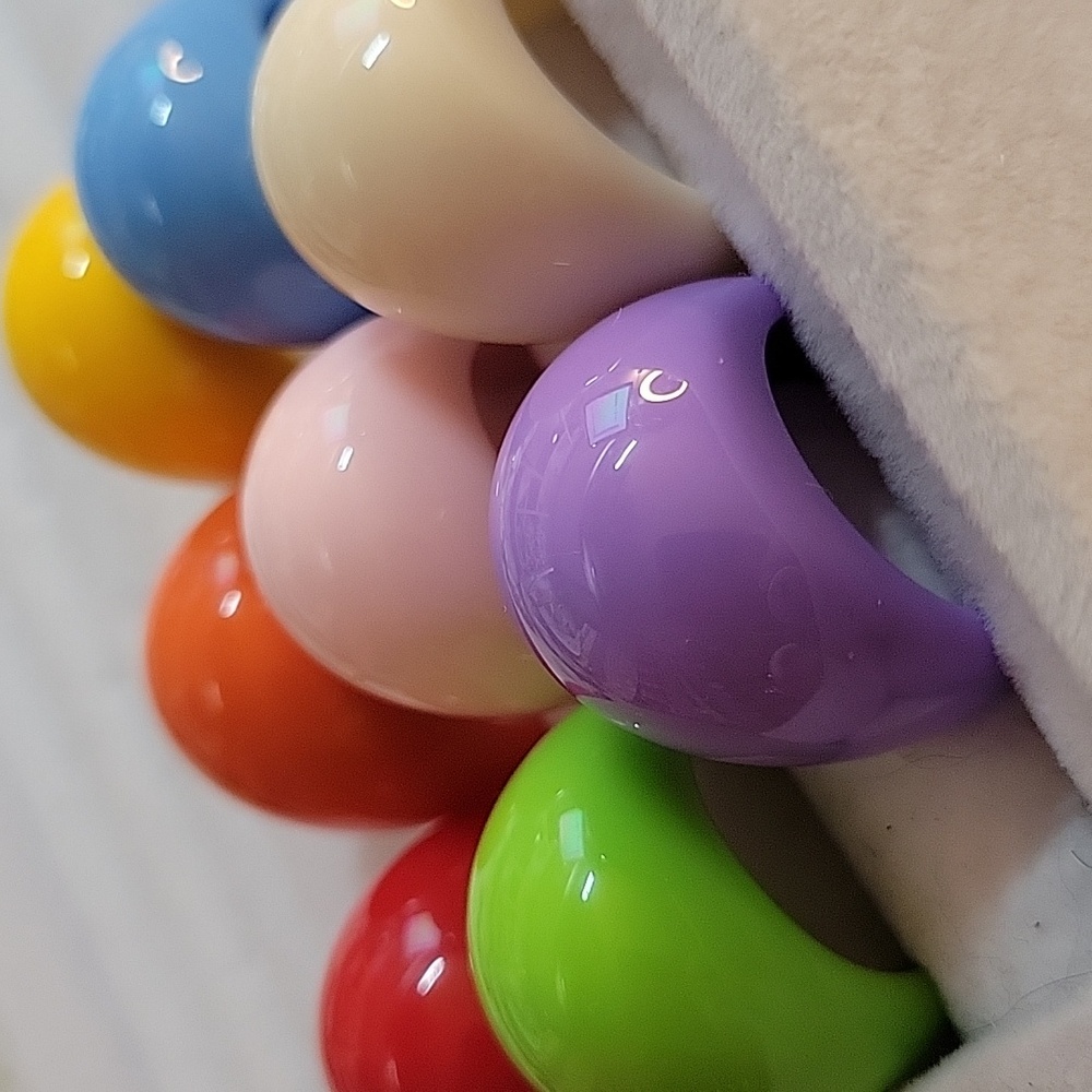 FUNKY RETRO DOME RINGS, CHOICE OF COLOR - Picture 5 of 7
